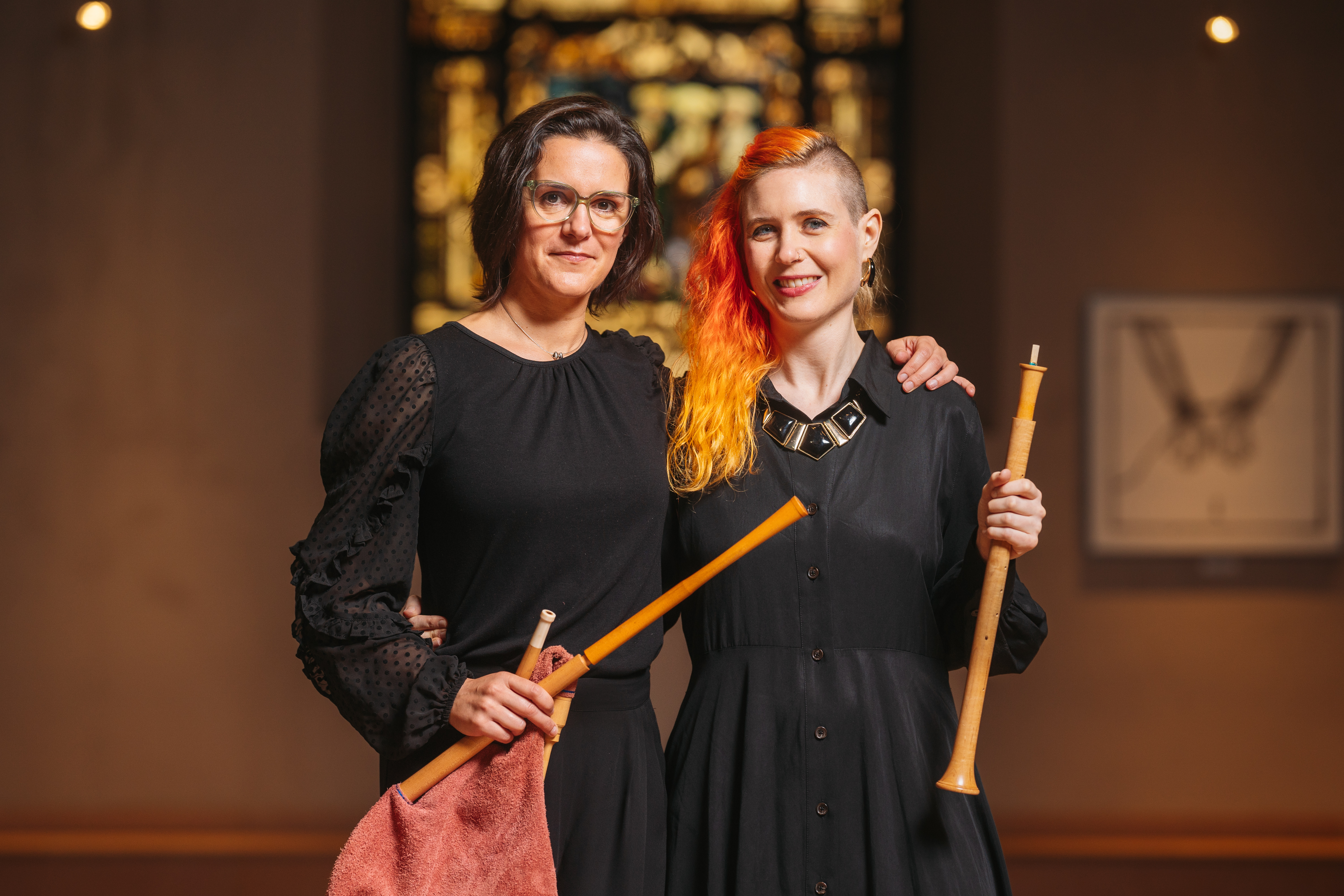New band members, Heloise Degrugillier and Sian Ricketts - photo Hoffer Photography (landscape)